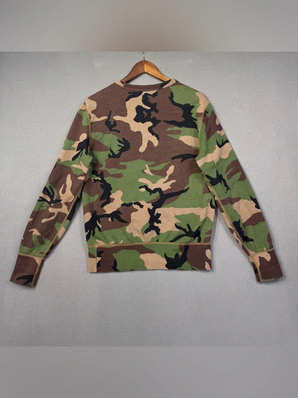 Polo Ralph Lauren Wildlife Sportsmen Cookie Patch Camo Crewneck Sweatshirt, S